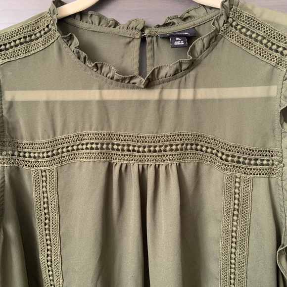 Navy green blouse - Picture 2 of 6